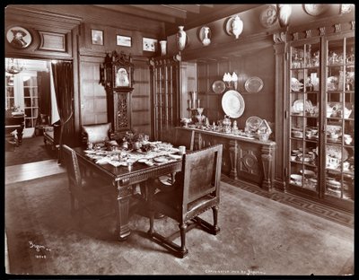 The Dining Room of the Residence of Lillian Russell, New York, 1904 by Byron Company